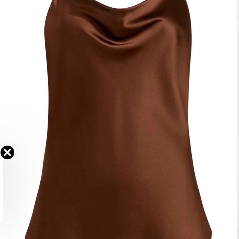 Cinq à Sept Marta Golden Brown Satin Camisole